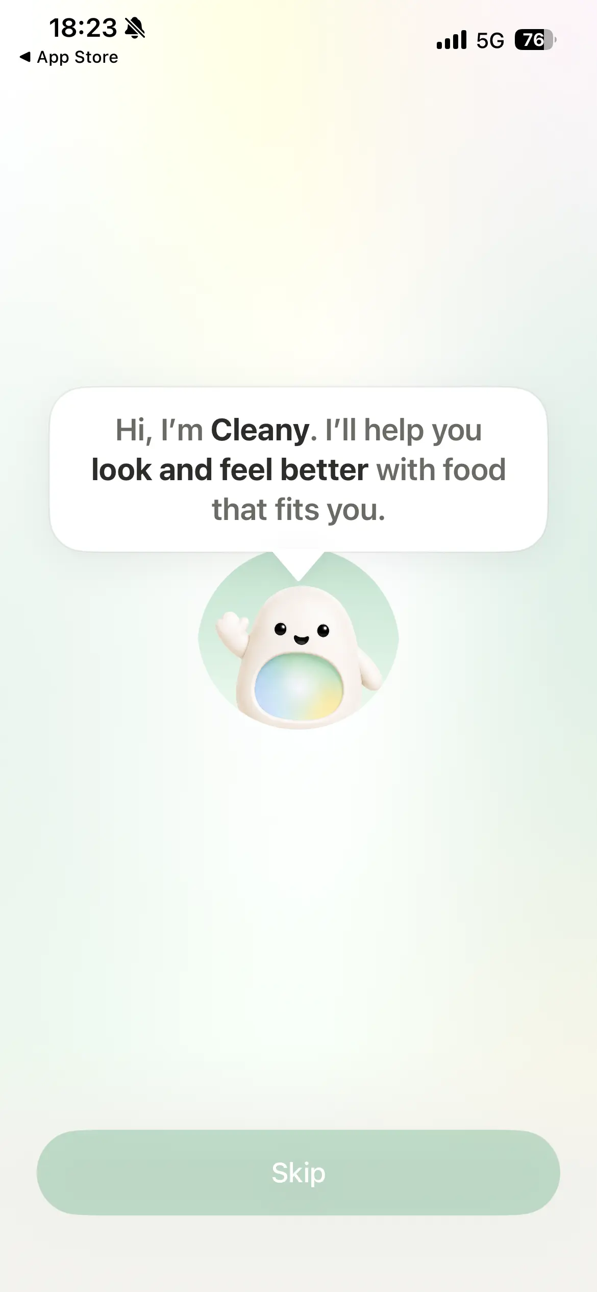 CleanEats: pantalla 1