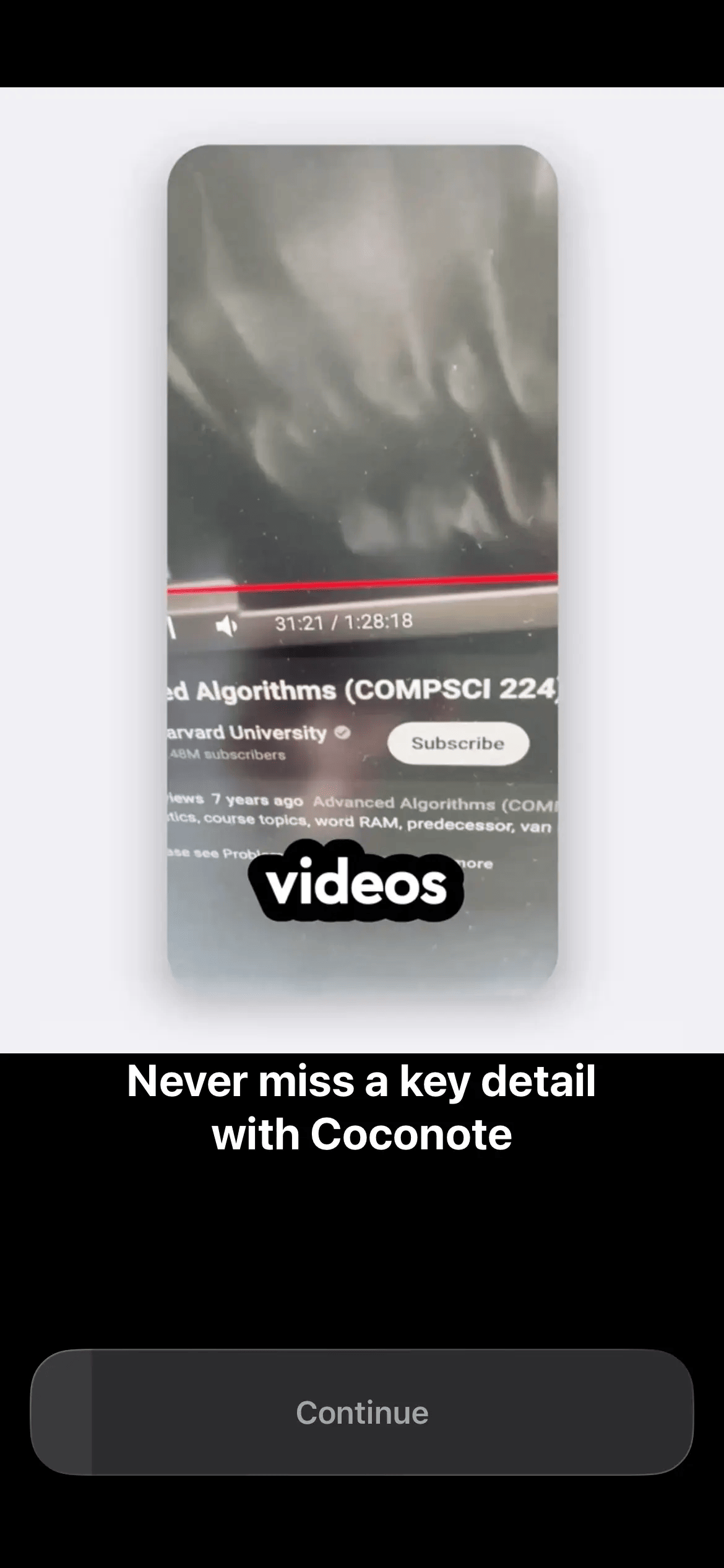 Coconote: pantalla 2