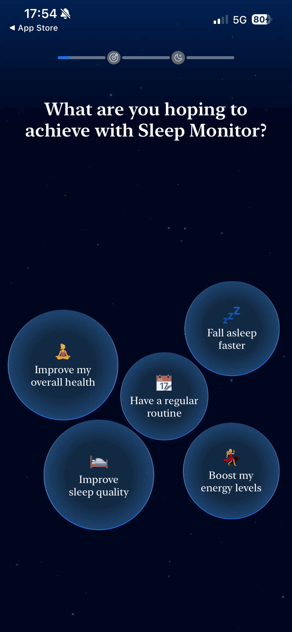 Sleep Monitor: pantalla 2