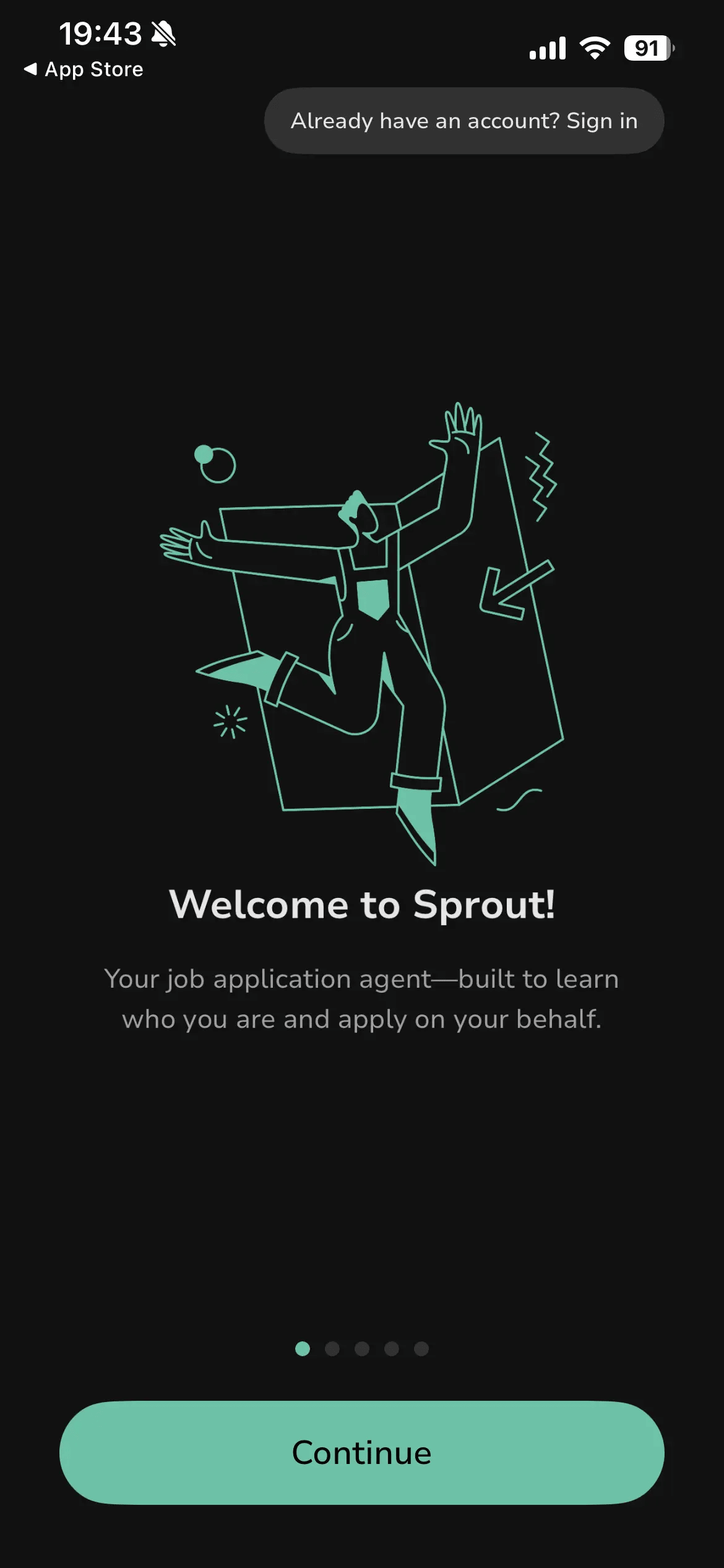 Sprout: pantalla 1