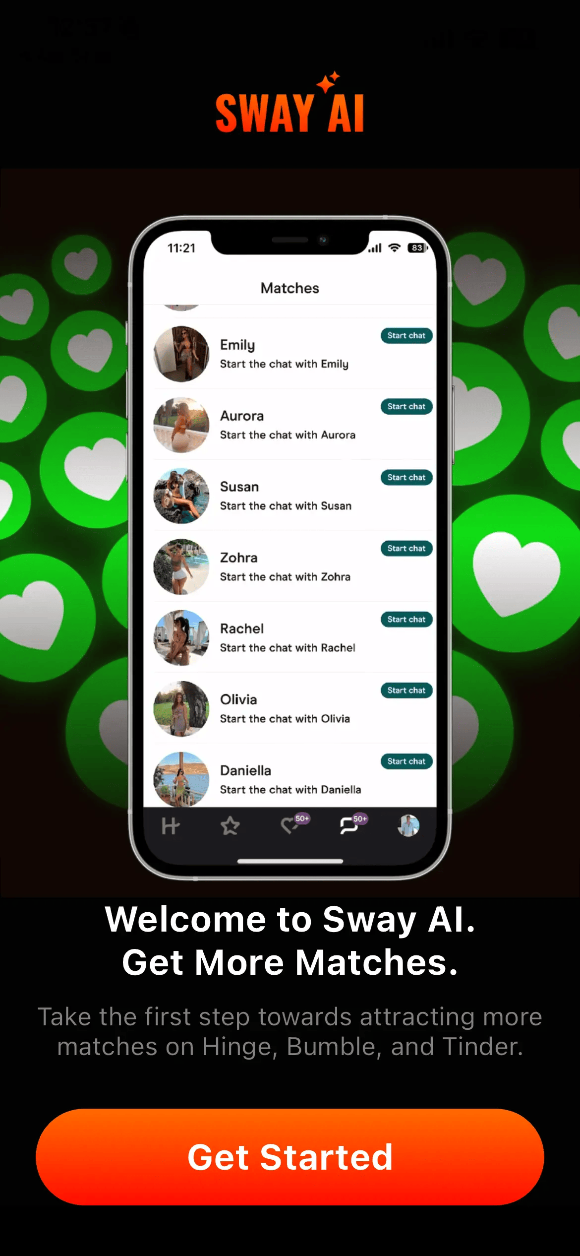 Sway AI: pantalla 1